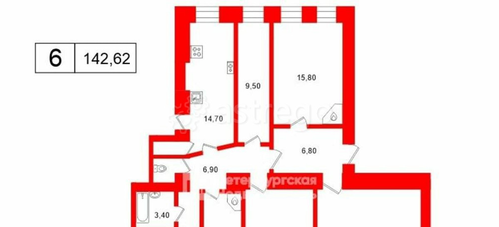 Комната, 13.9 м2, 2/5 эт. Санкт-Петербург - изображение 4