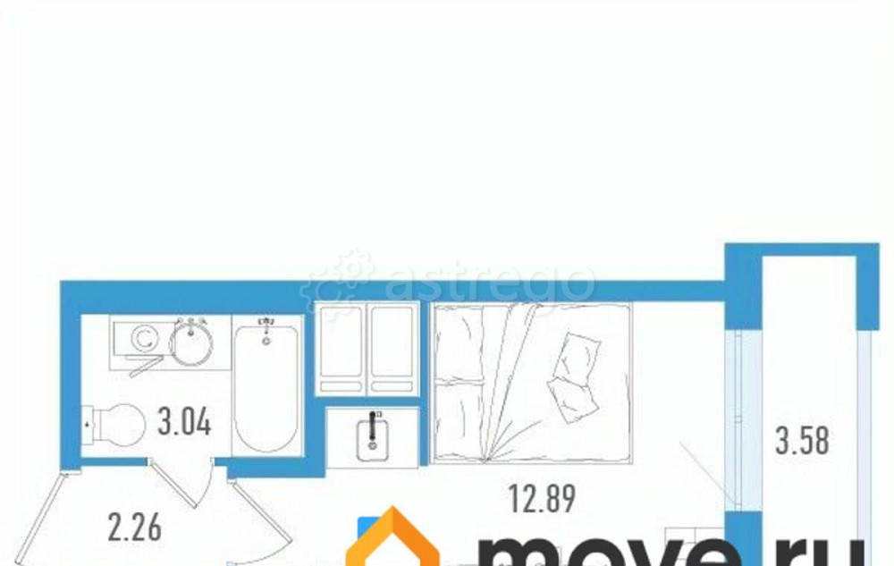 Студия, 19.26 м2, 16/25 эт. Санкт-Петербург - изображение 1