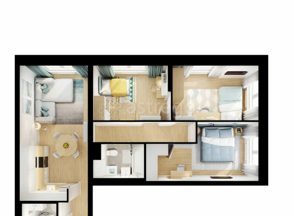 3-комн. квартира, 76 м2, 24/25 эт. Мытищи - изображение 4