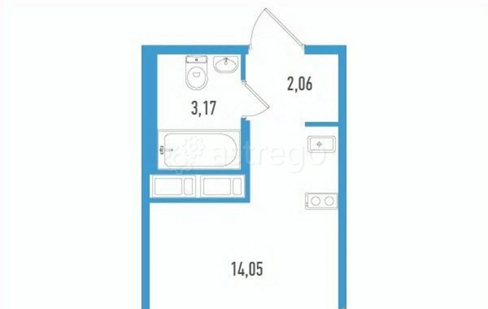 Студия, 20.56 м2, 5/12 эт. Санкт-Петербург - изображение 1