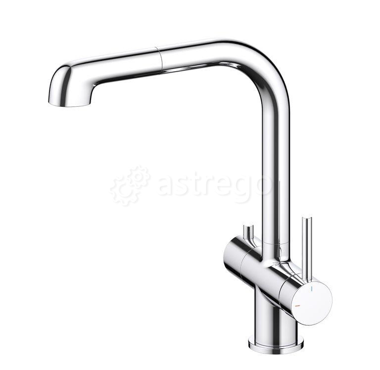 Смеситель для кухни с подключением фильтра и выдвижной лейкой Timo Saona 2346/00FL хром 2346-00FL Москва - изображение 1