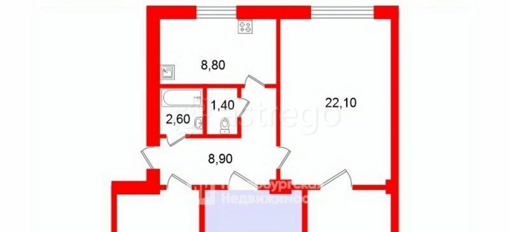 Комната, 19.6 м2, 5/5 эт. Санкт-Петербург - изображение 3