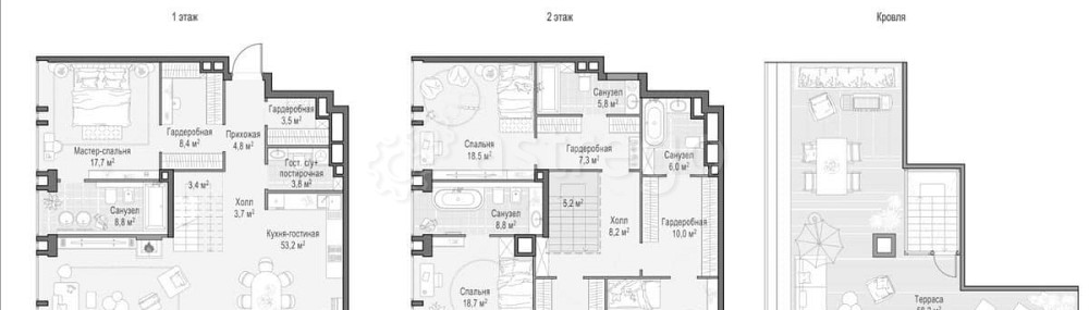 4-комн. квартира, 215.7 м2, 22/23 эт. Москва - изображение 1