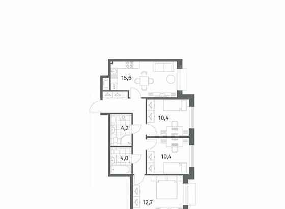 3-комн. квартира, 68.2 м2, 7/8 эт. Санкт-Петербург