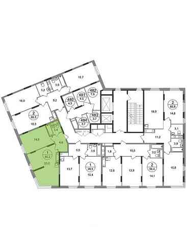 1-комн. квартира, 45 м2, 15/17 эт. Москва