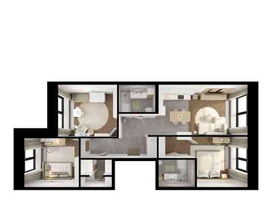 3-комн. квартира, 83.7 м2, 1/9 эт. Санкт-Петербург