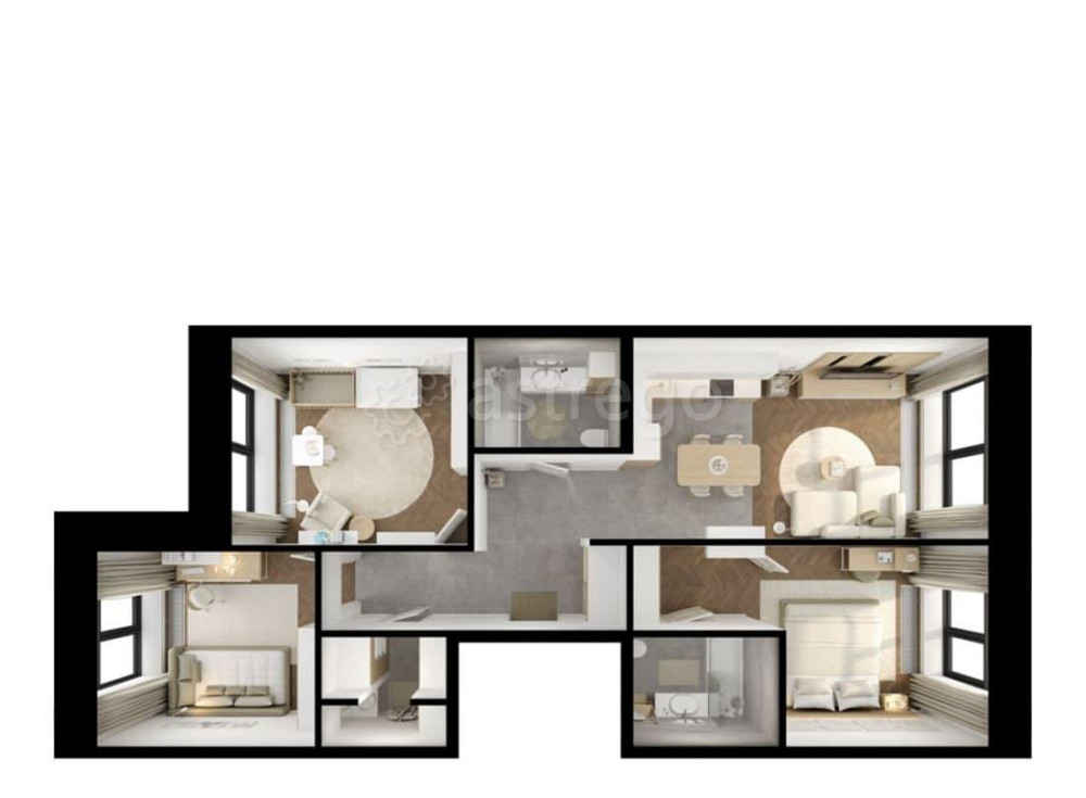 3-комн. квартира, 83.7 м2, 1/9 эт. Санкт-Петербург - изображение 2