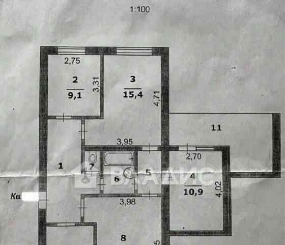 4-комн. квартира, 84 м2, 2/9 эт. Белгород