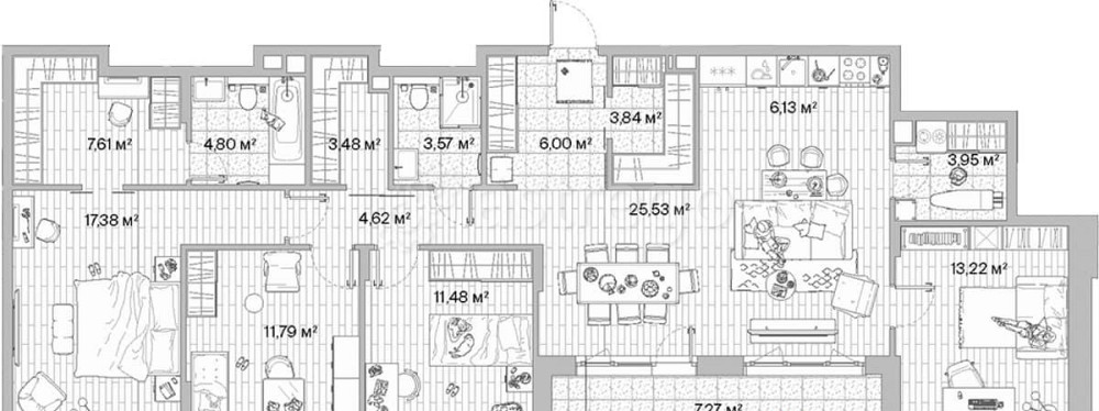 4-комн. квартира, 127.04 м2, 11/12 эт. Москва - изображение 2