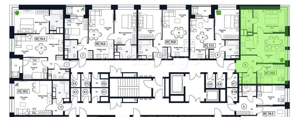3-комн. квартира, 54 м2, 4/17 эт. Пушкино - изображение 7