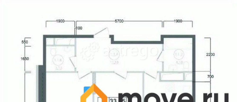 2-комн. квартира, 68.04 м2, 2/17 эт. Наро-Фоминск - изображение 1