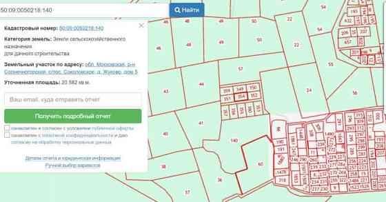 Земля под ИЖС, 2.06 га Солнечногорск