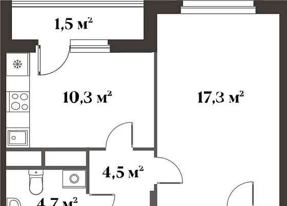 1-комн. квартира, 40.4 м2, 3/6 эт. Красногорск