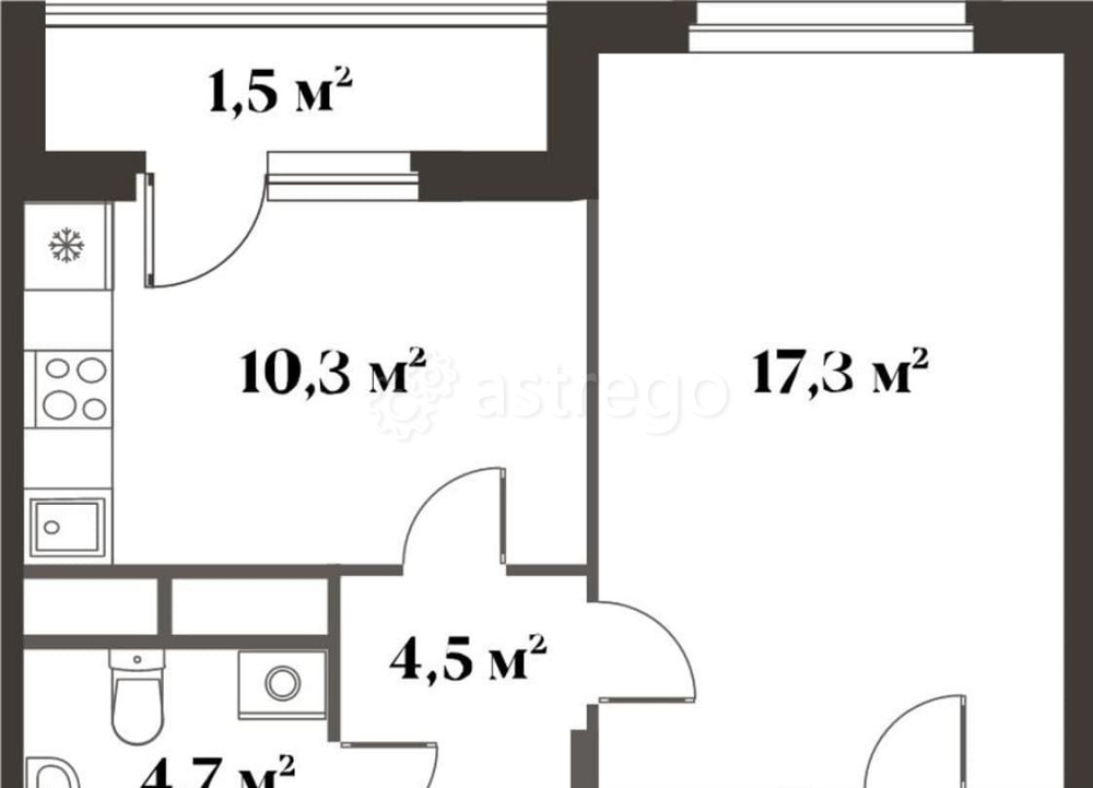 1-комн. квартира, 40.4 м2, 3/6 эт. Красногорск - изображение 1