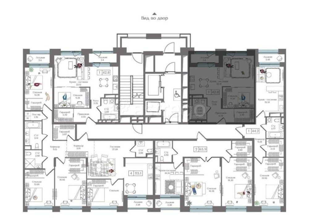 1-комн. квартира, 42.8 м2, 13/17 эт. Москва - изображение 6