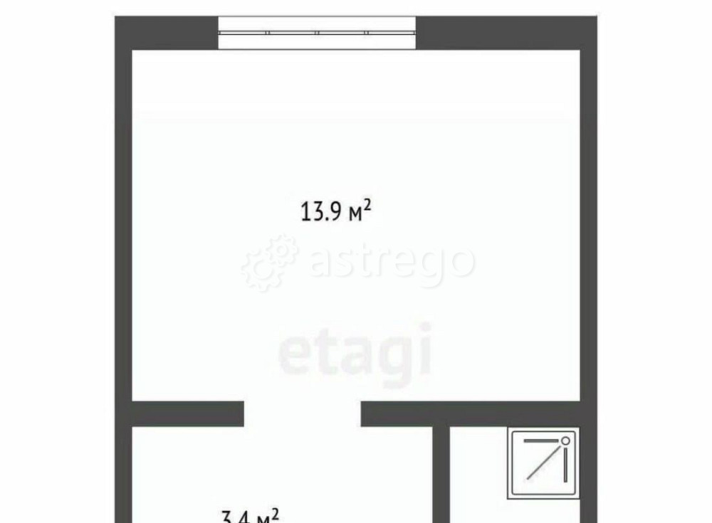 1-комн. квартира, 19.1 м2, 4/5 эт. Стерлитамак - изображение 1