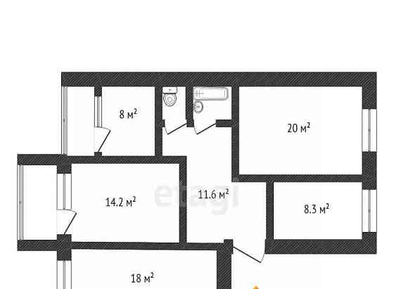 4-комн. квартира, 86 м2, 5/5 эт. Благовещенск