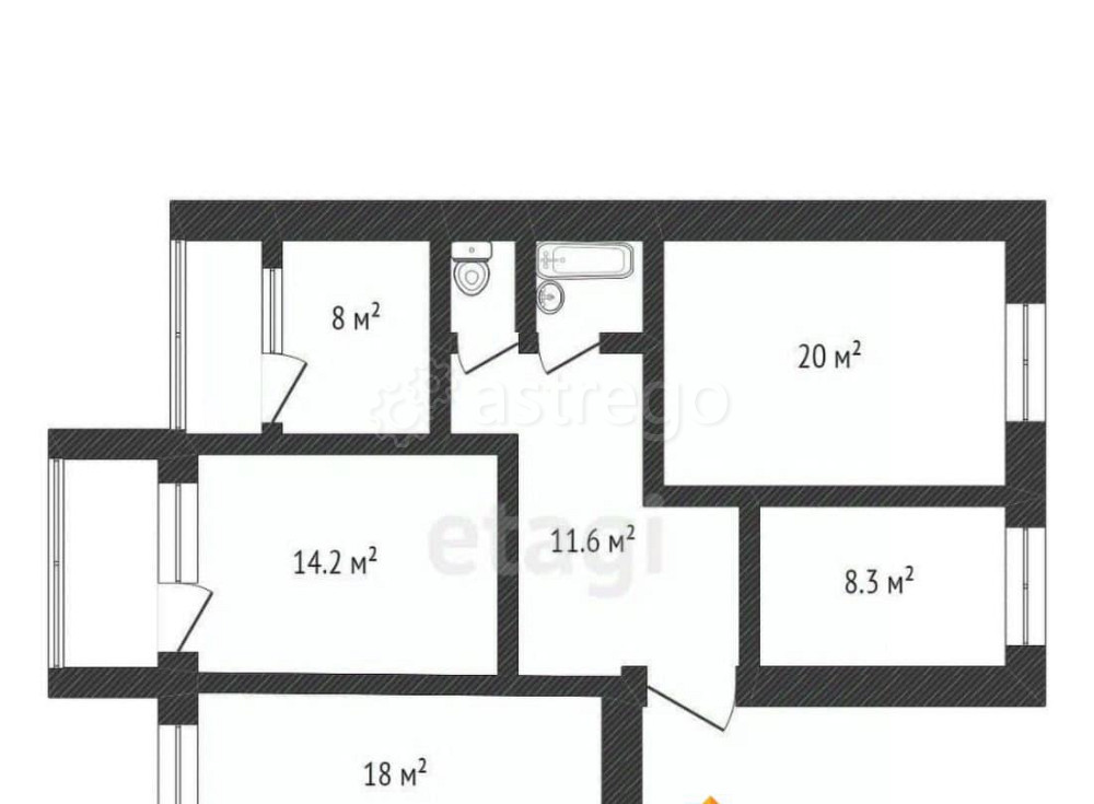 4-комн. квартира, 86 м2, 5/5 эт. Благовещенск - изображение 2
