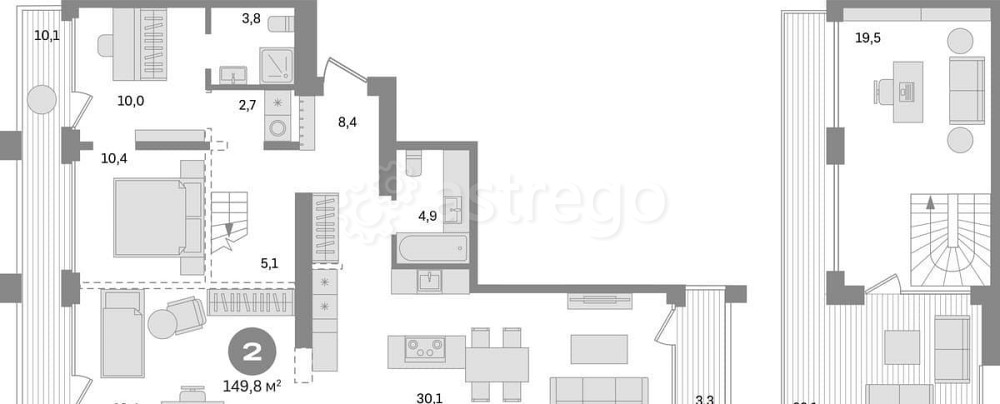 4-комн. квартира, 149.8 м2, 8/9 эт. Москва - изображение 1
