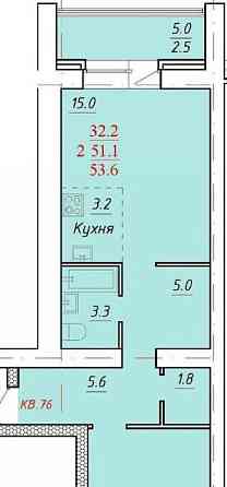 2-комн. квартира, 53.6 м2, 1/9 эт. Новоалтайск