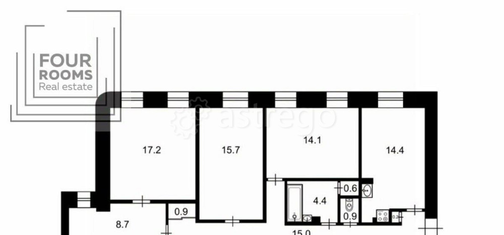 3-комн. квартира, 92.1 м2, 6/8 эт. Санкт-Петербург - изображение 2