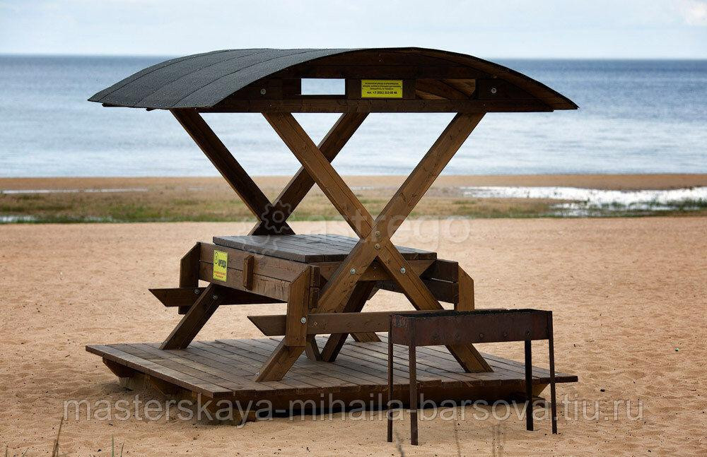 Беседка садово-парковая деревянная 2000х2000х2400 мм Новотитаровская - изображение 1