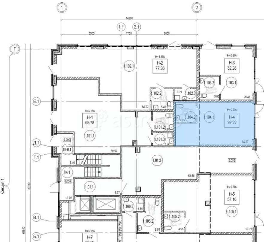 Свободного назначения, 39.22 м2 Санкт-Петербург - изображение 1