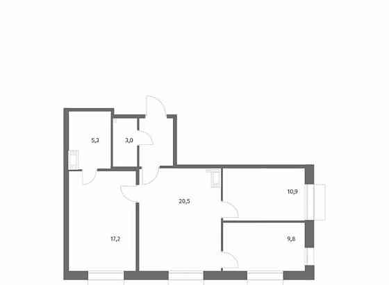 3-комн. квартира, 70.9 м2, 3/13 эт. Санкт-Петербург