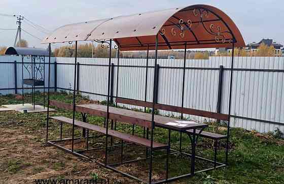 Беседка "Атлет" со столом Беседки Амарант Раменское