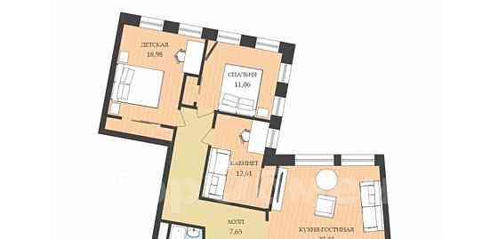 4-комн. квартира, 118 м2, 11/17 эт. Москва