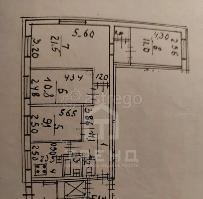 4-комн. квартира, 74.1 м2, 1/9 эт. Санкт-Петербург - изображение 3