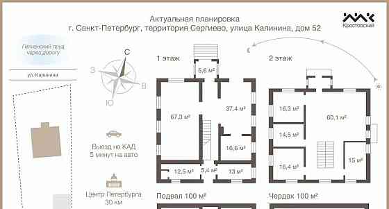 Дом, 338 м2, 12.2 сотки, 2 эт. Санкт-Петербург