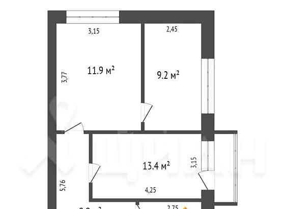 3-комн. квартира, 55 м2, 5/5 эт. Северодвинск