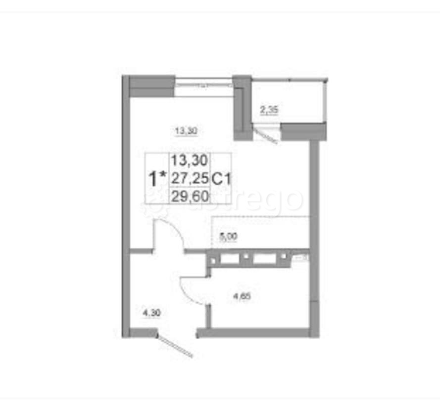 1-комн. квартира, 29.6 м2, 15/17 эт. Красноярск - изображение 1
