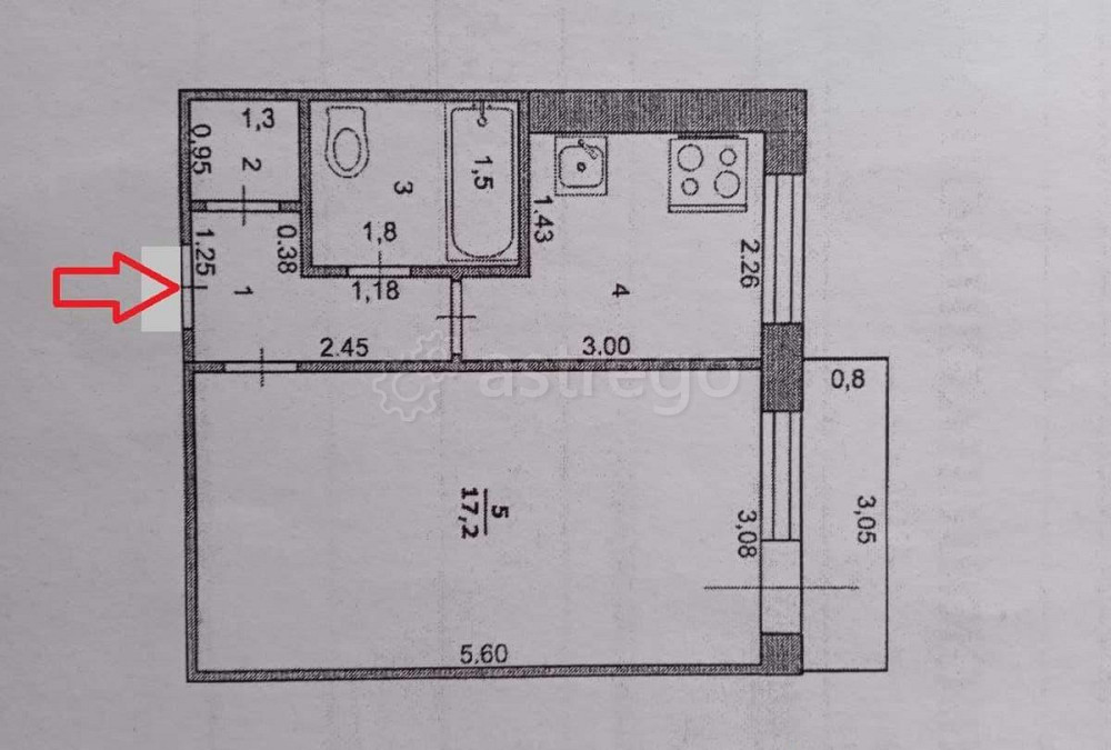 1-комн. квартира, 30 м2, 3/5 эт. Шебекино - изображение 5
