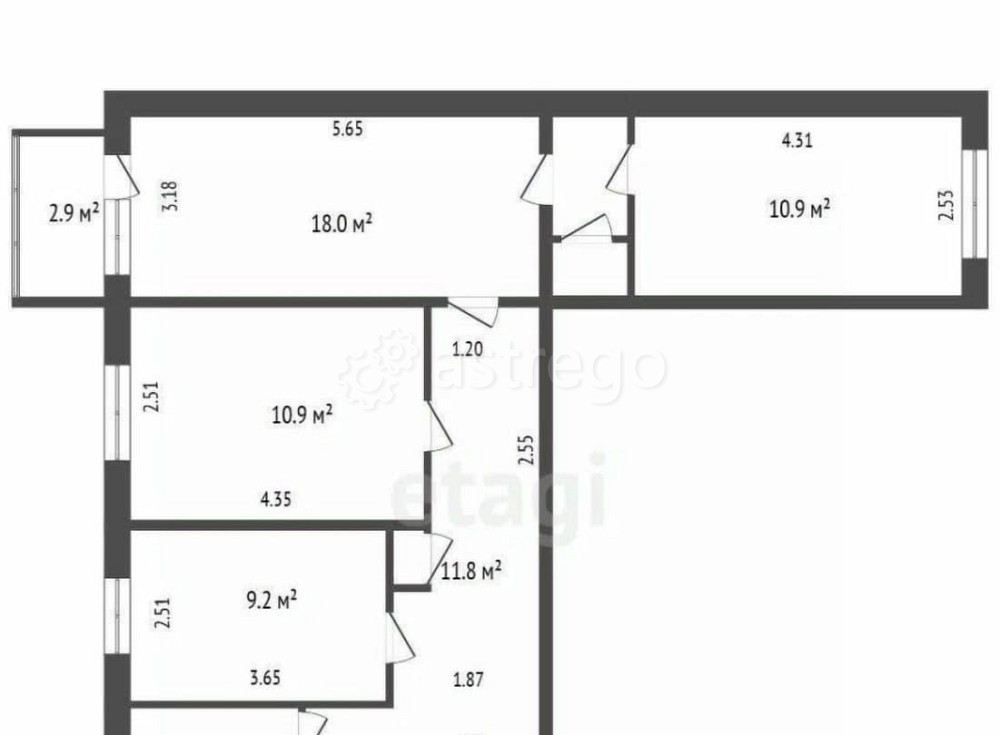 4-комн. квартира, 73.8 м2, 9/10 эт. Санкт-Петербург - изображение 5