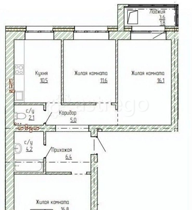 3-комн. квартира, 77.8 м2, 8/14 эт. Новоалтайск - изображение 1