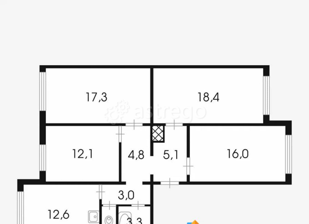 4-комн. квартира, 92.3 м2, 7/14 эт. Балашиха - изображение 5