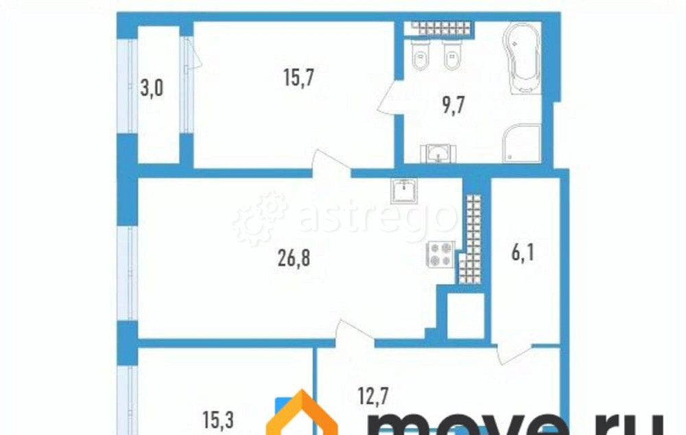 3-комн. квартира, 117.1 м2, 18/23 эт. Санкт-Петербург - изображение 1
