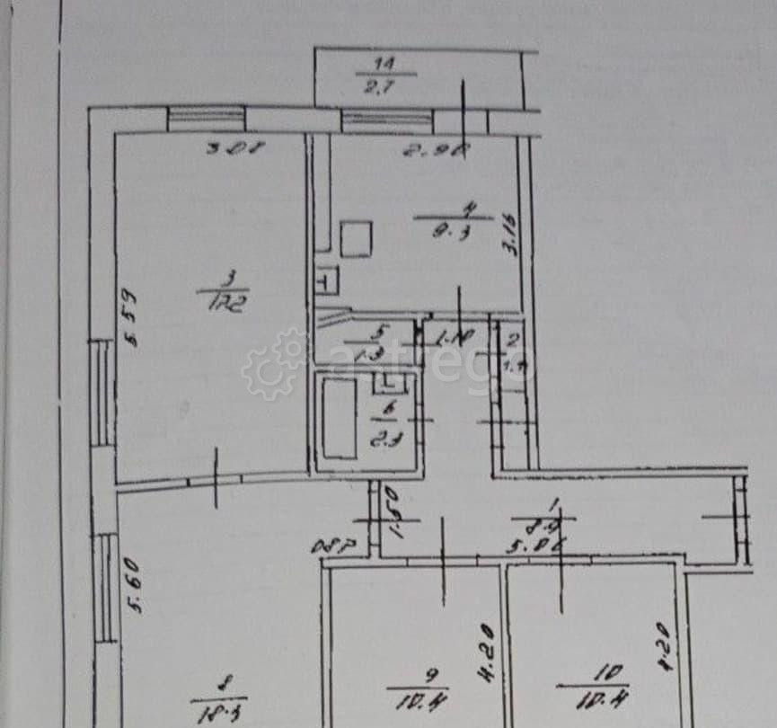 4-комн. квартира, 85.9 м2, 2/9 эт. Уфа - изображение 1