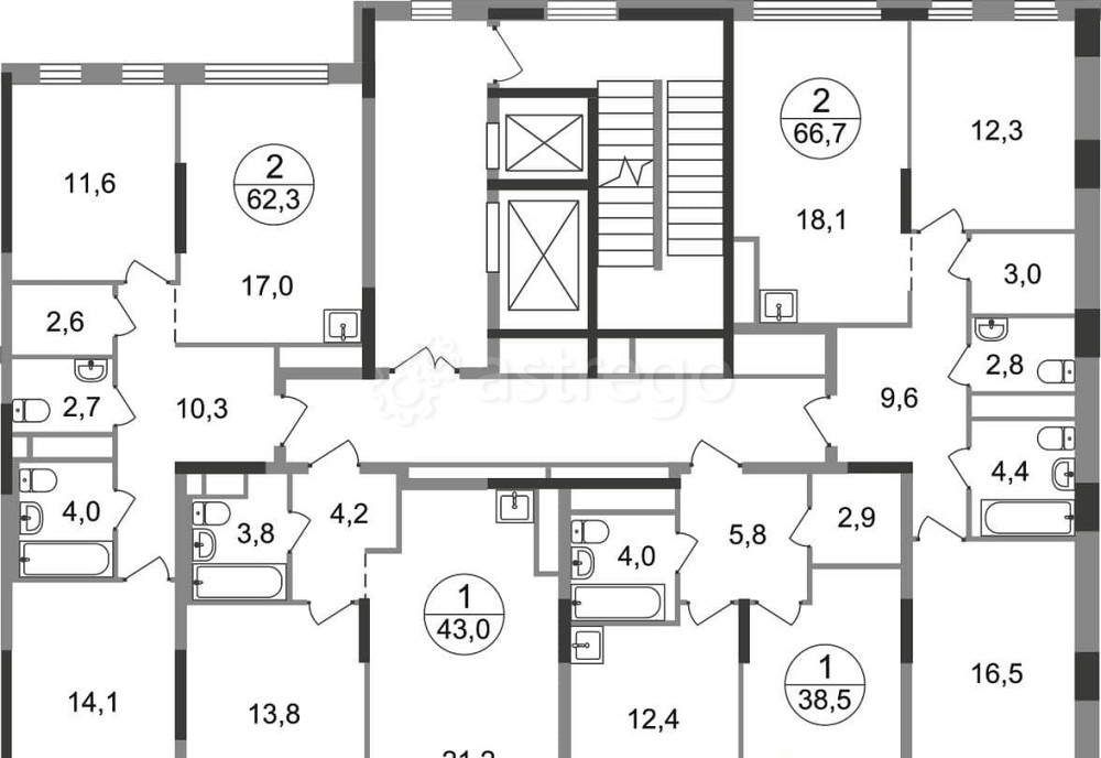 1-комн. квартира, 38 м2, 12/17 эт. Москва - изображение 10