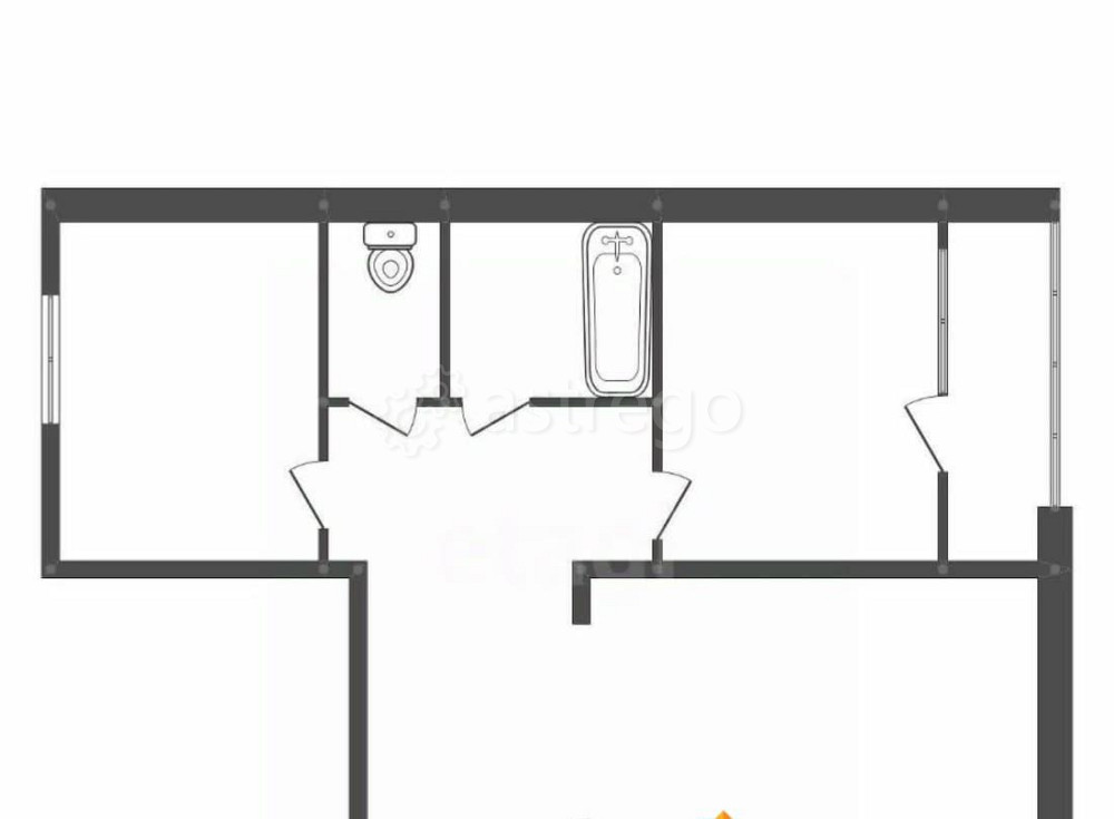 2-комн. квартира, 47.2 м2, 1/5 эт. Белогорск - изображение 4