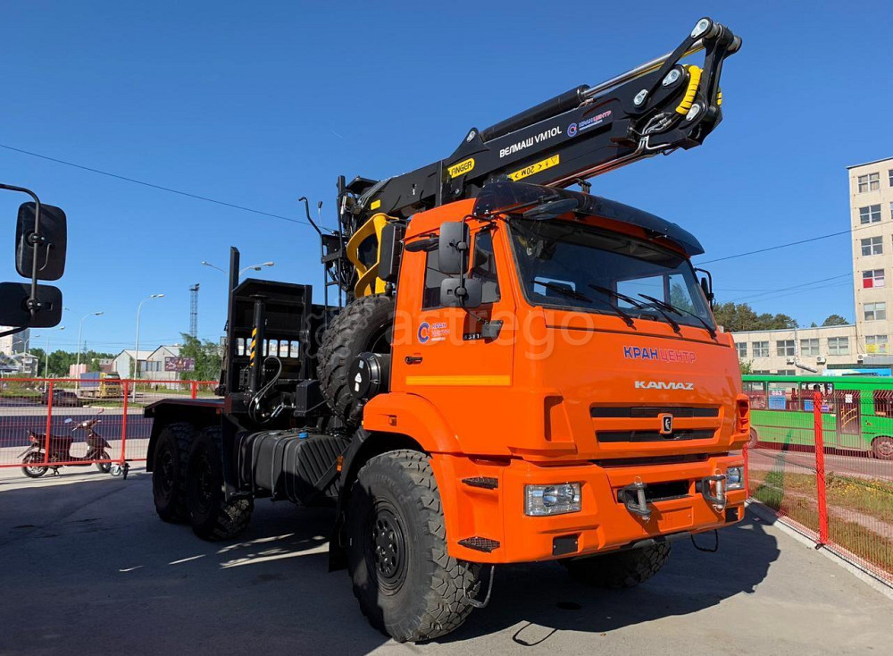 Лесовоз КМУ КАМАЗ 43118-23027-50 Евро-5 без спалки КМУ VM10L74 за кабиной Кран центр КАМАЗ Краснодар - изображение 1