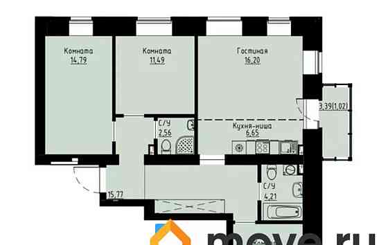 4-комн. квартира, 87.6 м2, 6/8 эт. Красноярск