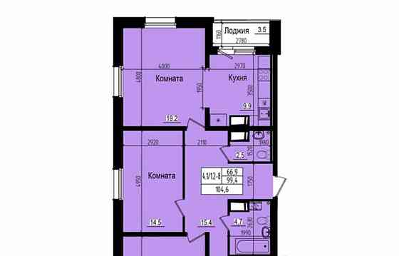 4-комн. квартира, 104.6 м2, 7/23 эт. Санкт-Петербург