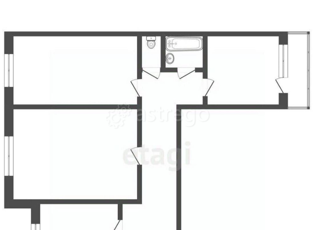 3-комн. квартира, 65 м2, 10/10 эт. Электросталь - изображение 3