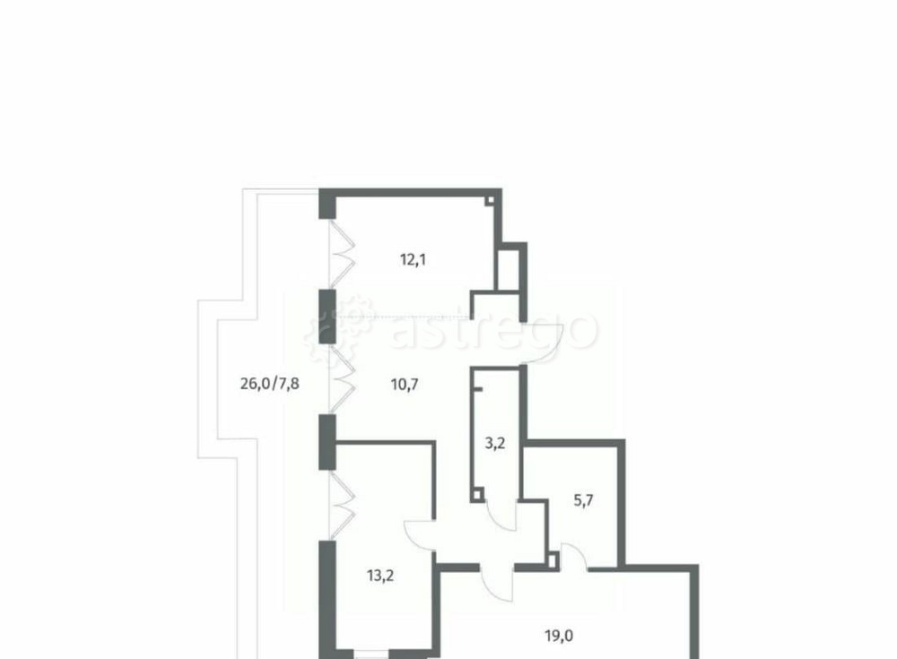 3-комн. квартира, 79.7 м2, 8/8 эт. Санкт-Петербург - изображение 1