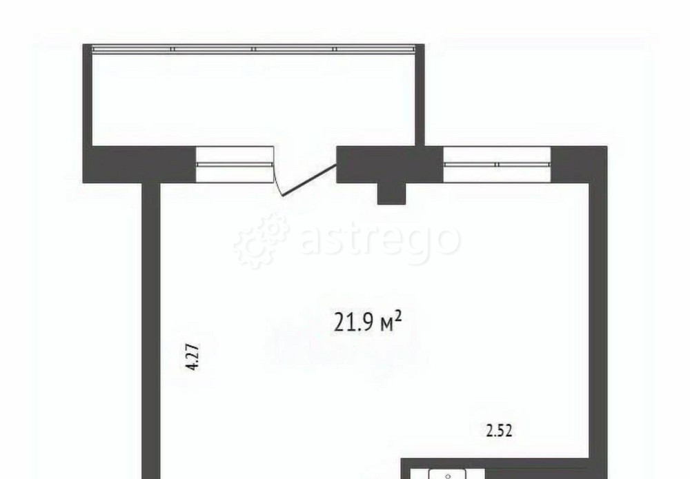Студия, 30 м2, 4/19 эт. Красноярск - изображение 2