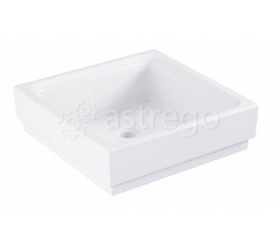 Раковина квадратная Grohe Cube Ceramic свободностоящая без перелива 40 см 3948200H Москва - изображение 1