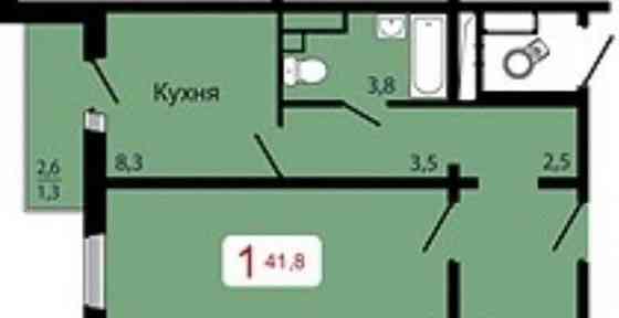 1-комн. квартира, 41.8 м2, 7/17 эт. Красноярск